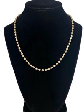 Lisa Robertson 18K Gold over .925 Sterling Silver Beaded Necklace 17.25”